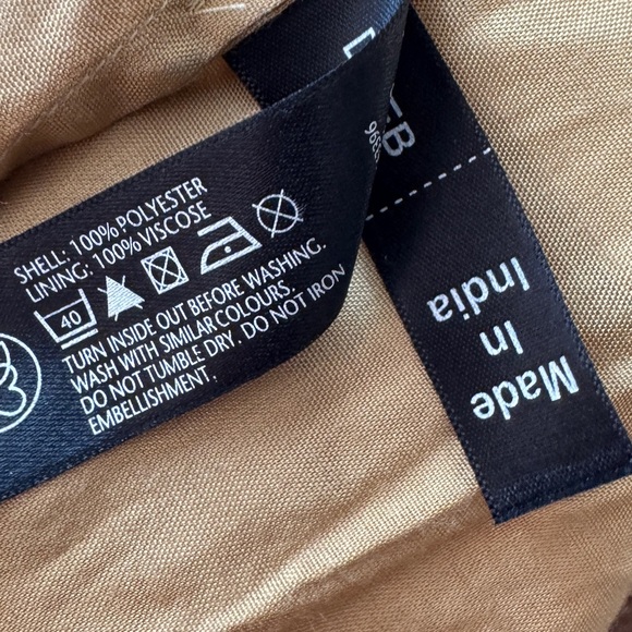 NWT Vintage Y2K Rocha. John Rocha Beaded Red Cream Sleeveless Slip Maxi Dress 14 - Picture 16 of 16